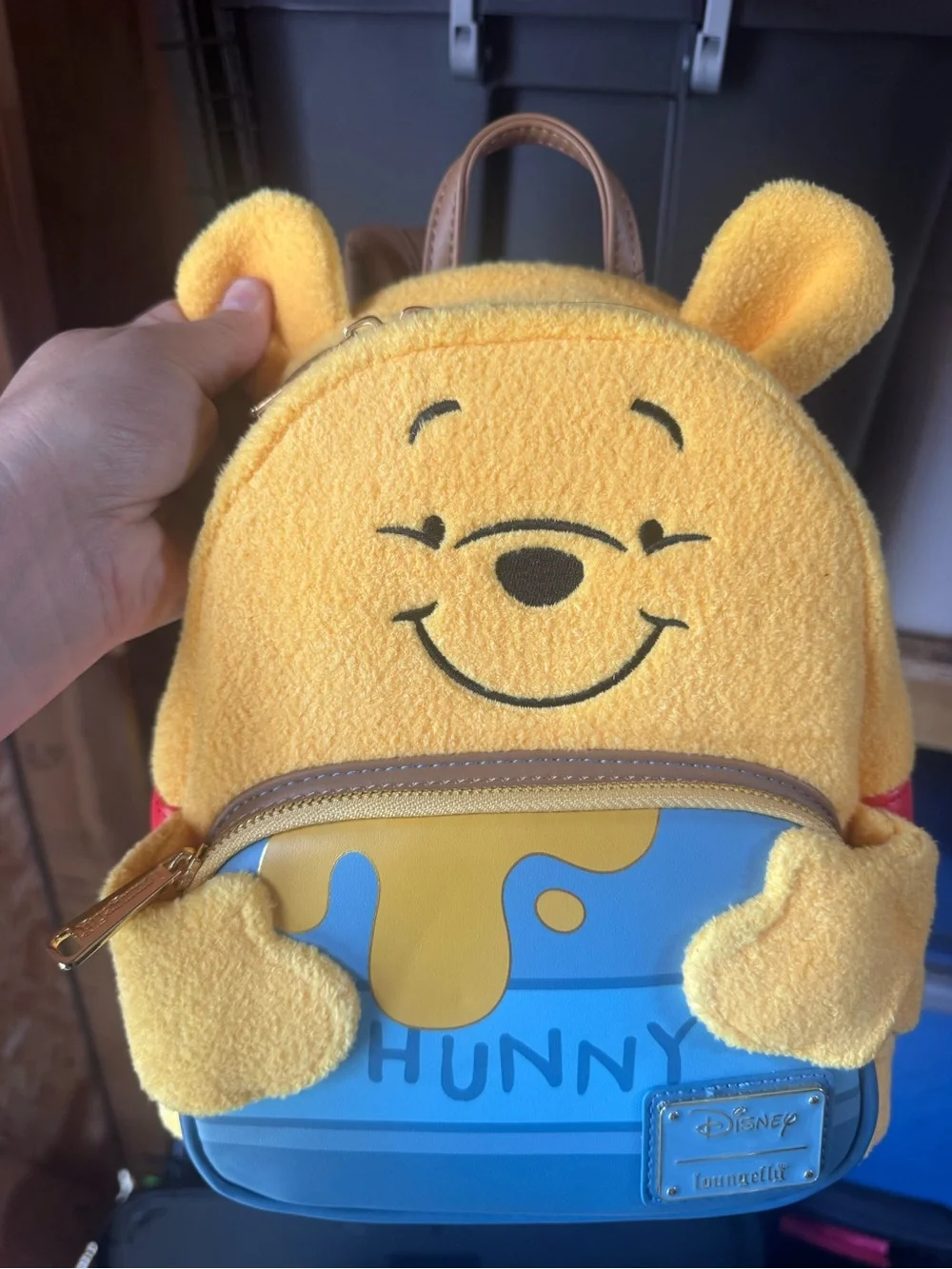 Loungefly Yellow Winnie the Pooh Plush Kids Mini Backpack